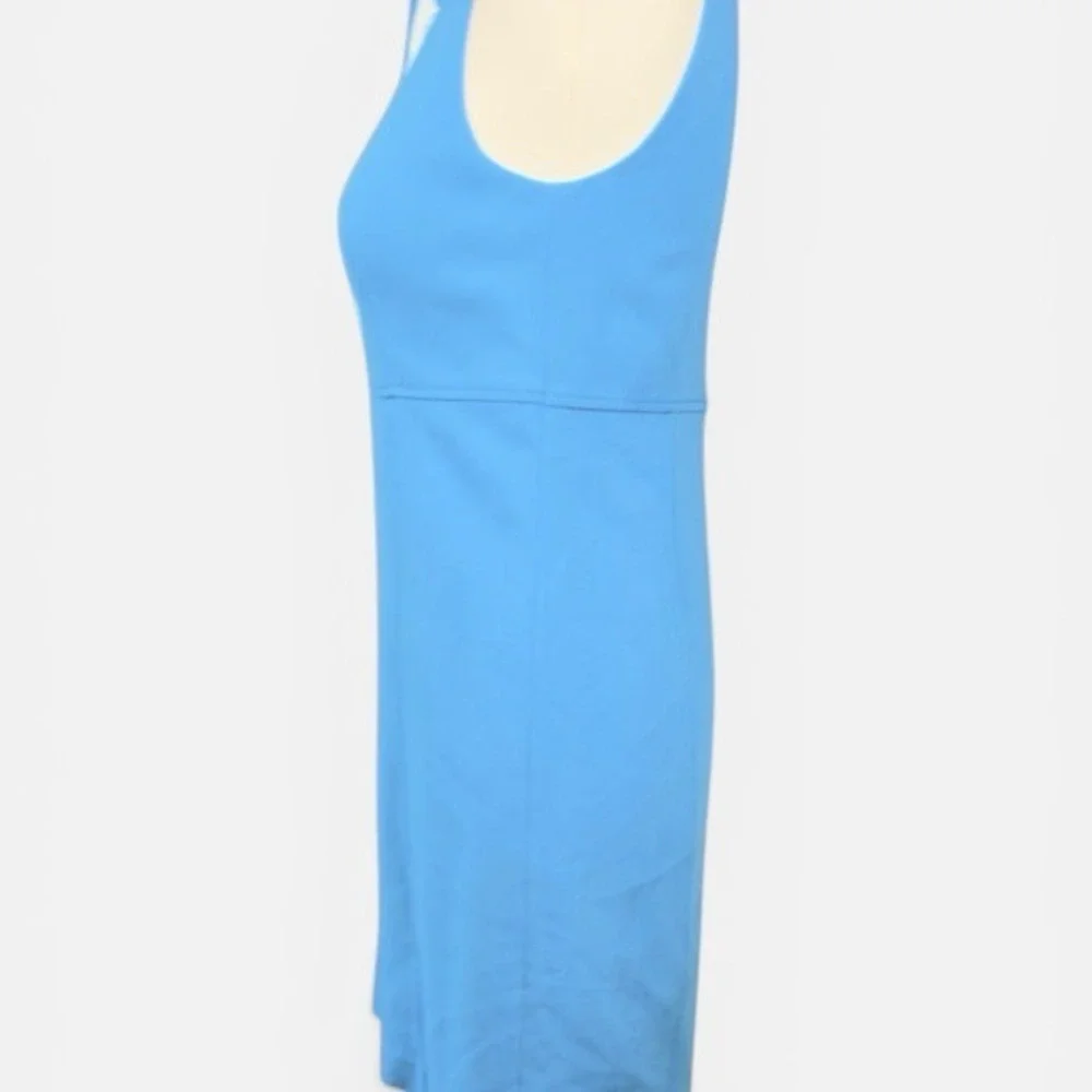 Lilly Pulitzer Blue Soutache Trim Shift Dress Sleeveless Split Neck‎ Size 0 - Picture 6 of 10